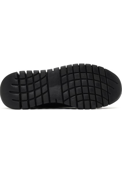 Erkek Siyah Bağcıklı Kalın Tabanlı Deri Casual Sneaker 25WFD6418FT fırsatları