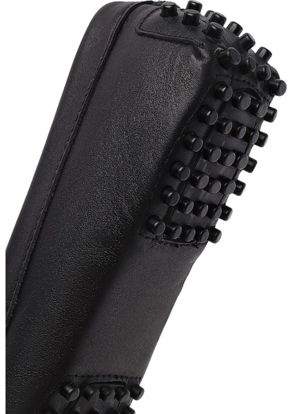 Kadın Siyah Tokalı Deri Loafer 25AFD290118