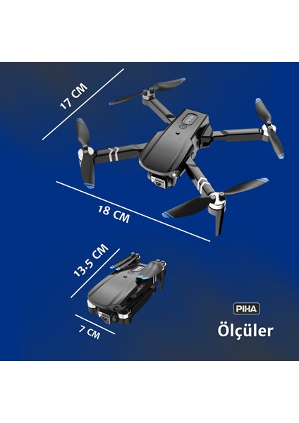 S65 Free Lıte – 2 Batarya, 30 Dakika Uçuş, 1080P Çift Esc Kamera, Fırçasız Motorlu Drone/app Kontrolü
