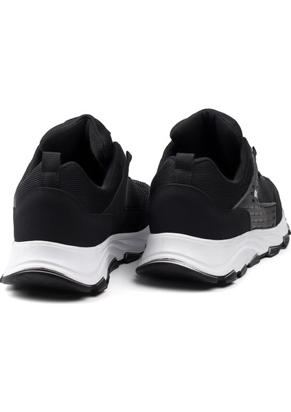 Erkek Siyah Spor Ayakkabı Rahat Yürüyüş Koşu Günlük Sneaker Bağcıklı Hafif Taban fırsatları