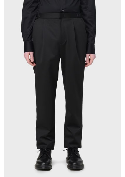 Streç Yün Karışımlı Regular Fit Düz Paça Kumaş Pantolon Erkek Pantolon EM000496 TE11061 UC001