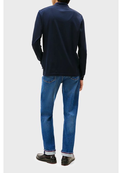 % 100 Pamuk Regular Fit Yarım Fermuarlı Polo Yaka Sweat Erkek Polo Yaka Sweat MW0MW42078 Dw5 modelleri