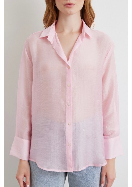 Ince Modal Gömlek Pembe fırsatları