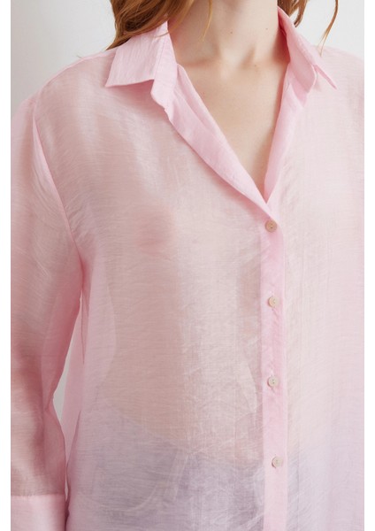 Ince Modal Gömlek Pembe indirimleri