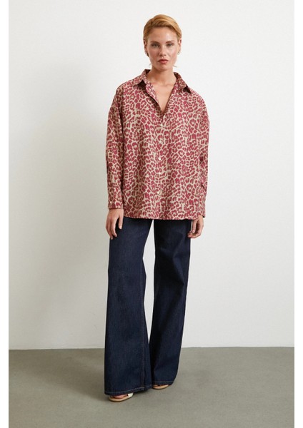 Leopar Desen Javanez Gömlek Yeşil fiyatları