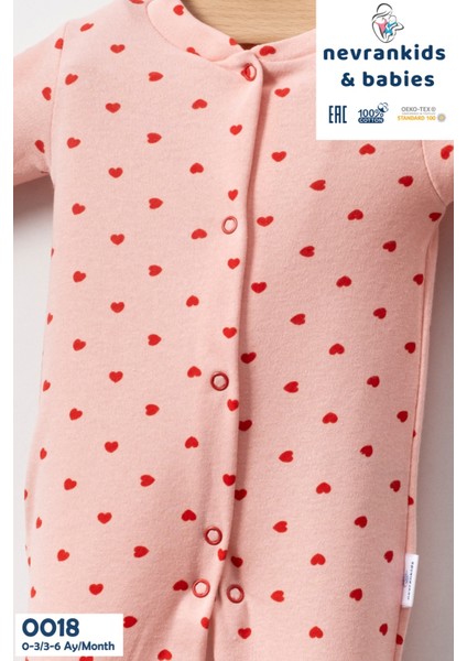 Heart Pattern 2’li Yenidoğan Kız Bebek Tulum fırsatları