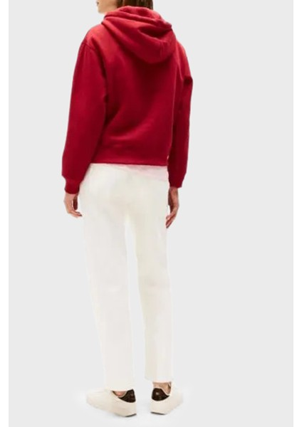 Logo Işlemeli Regular Fit Kapüşonlu Sweat Bayan Sweat WW0WW43598 Xıt modelleri