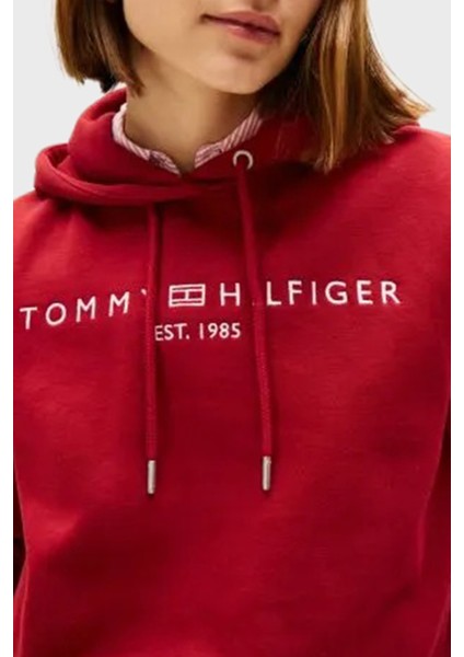 Logo Işlemeli Regular Fit Kapüşonlu Sweat Bayan Sweat WW0WW43598 Xıt fırsatları