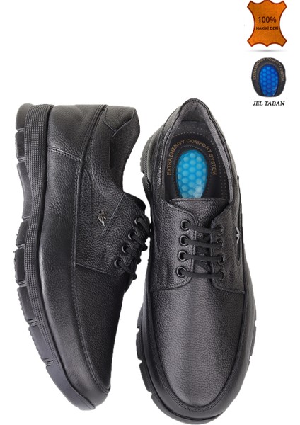 U1 Bağcıklı Ortopedik Taban Deri Kışlık Erkek Ayakkabı