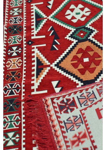 Etnik Motifli Otantik Dekoratif Kilim Desenli Halı M4