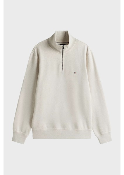 Logolu Pamuklu Regular Fit Yarım Fermuarlı Dik Yaka Polar Sweat Erkek Sweat MW0MW37233 Hgf indirimleri