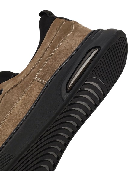 Erkek Vizon Bağcıklı Nubuk Deri Casual Ayakkabı 25WFD6424V3