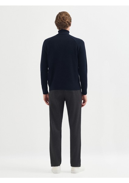 Erkek Regular Fıt Triko Kazak-Lacivert fiyatları