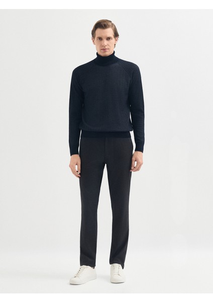 Erkek Regular Fıt Triko Kazak-Lacivert indirimleri