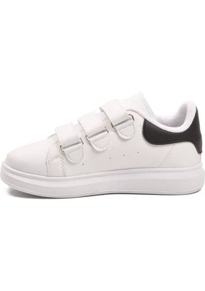 Beyaz-Siyah Cırtlı Hafif Çocuk Spor Ayakkabı 2480-26K F fiyatları