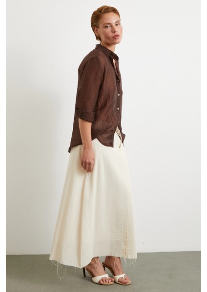 Beli Lastikli Astarlı Hasır Etek Krem fiyatları