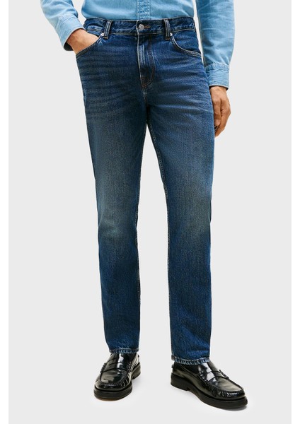 Streç Pamuklu Straight Fit Normal Bel Düz Paça Jeans Erkek Kot Pantolon MW0MW40353 1A7 fiyatları