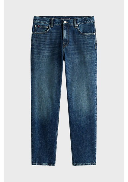 Streç Pamuklu Straight Fit Normal Bel Düz Paça Jeans Erkek Kot Pantolon MW0MW40353 1A7 indirimleri