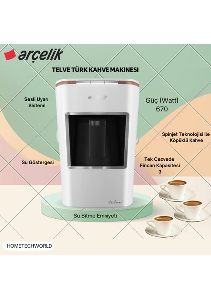 K 3400 Telve Beyaz Türk Kahve Makinesi fırsatları