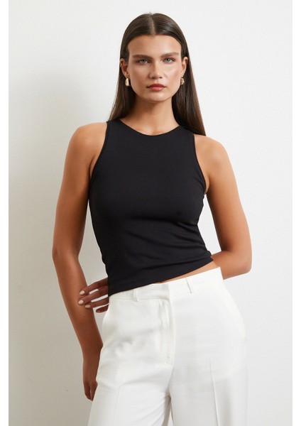 Basic Crop Top Siyah modelleri