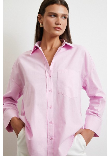 Must Have Poplin Gömlek Pembe