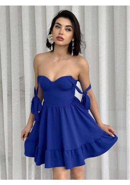 Ip Askılı Bağlamalı Atlas Elbise indirimleri