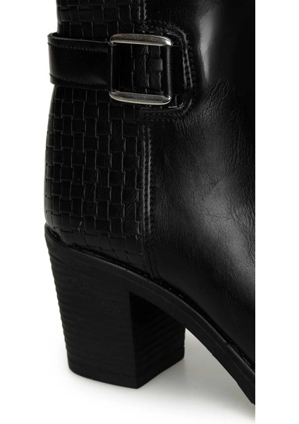 322115 Rahat Taban Topuklu Fermuarlı Kadın Bot