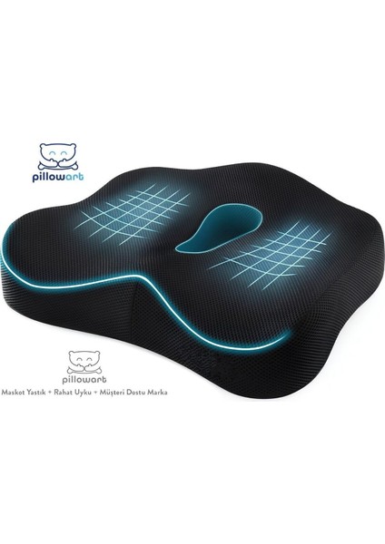 Ortopedik Oturma Simidi Koltuk Minderi Visko Kuyruk Sokumu Yastığı Puf