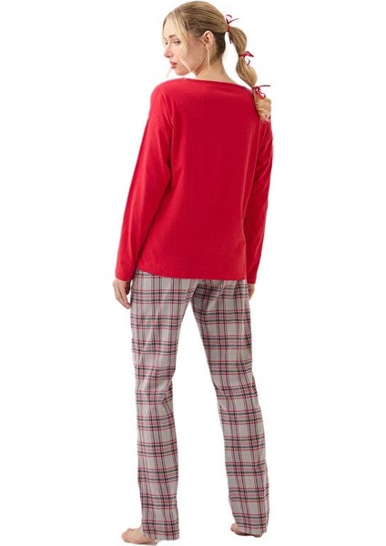Kadın Kırmızı Pijama Takımı 51967 indirimleri