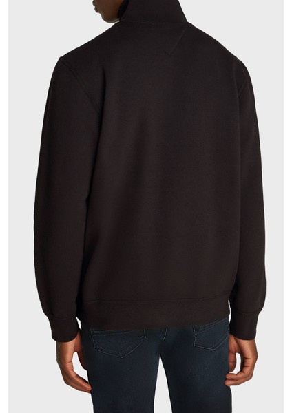 Logolu Pamuklu Regular Fit Yarım Fermuarlı Dik Yaka Polar Sweat Erkek Sweat MW0MW37233 Bds fiyatları