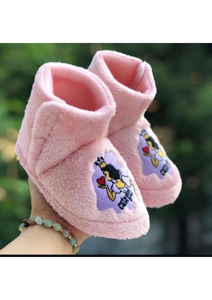 Kız Çocuk Cırt Cırtlı Panduf Yumuşak Esnek Kaydırmaz Taban Anaokulu Kreş Ev Ayakkabısı fırsatları