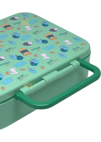 Bento 1000ML Lunchbox Yeni Koleksiyon Tek Katlı 3 Bölmeli Abs Plastik Çocuk Sefer Tası Yemek Kutusu modelleri