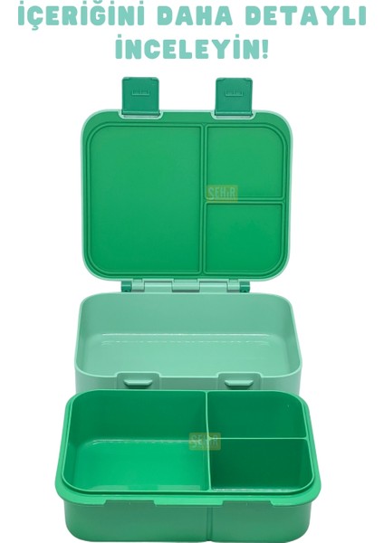 Bento 1000ML Lunchbox Yeni Koleksiyon Tek Katlı 3 Bölmeli Abs Plastik Çocuk Sefer Tası Yemek Kutusu fırsatları