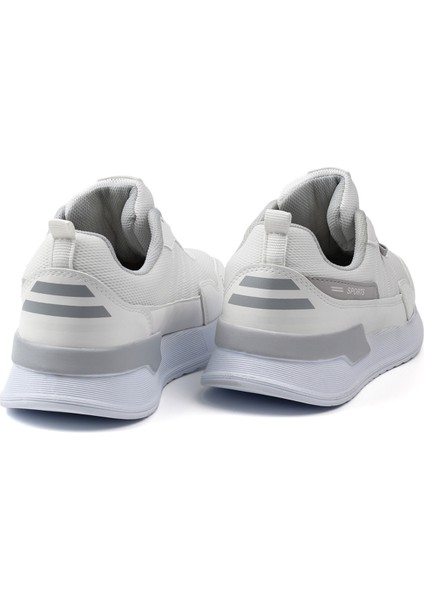 Erkek Beyaz Spor Ayakkabı Rahat Yürüyüş Koşu Günlük Sneaker Bağcıklı Hafif Taban fırsatları