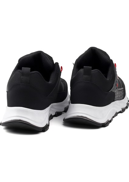 Erkek Siyah Kırmızı Spor Ayakkabı Rahat Yürüyüş Koşu Günlük Sneaker Bağcıklı Hafif Taban indirimleri