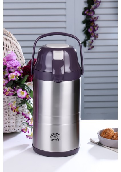 3.5 Litre Çift Kat Paslanmaz Çelik Termos(Ev, Iş Yeri, Restoran, Otel, Piknik ve Organizasyonlar)