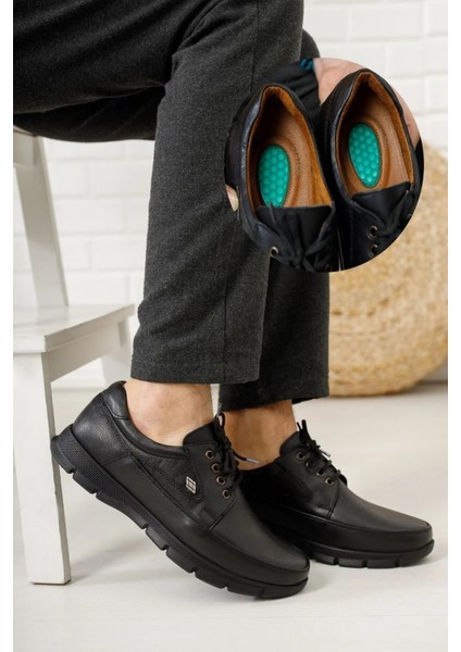 U1 Bağcıklı Ortopedik Taban Deri Kışlık Erkek Ayakkabı indirimleri