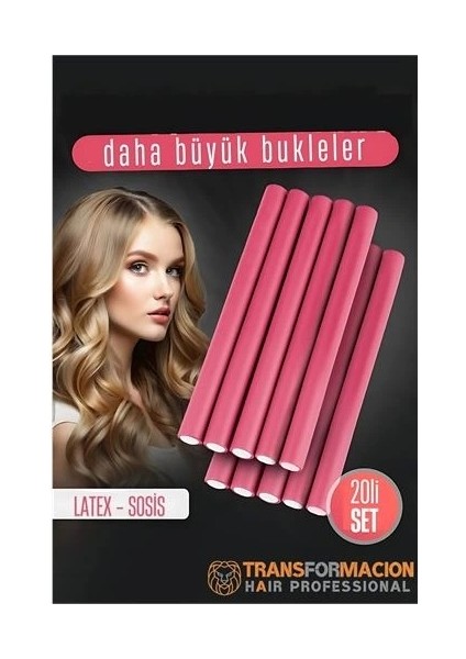 Sosis Latex Bigudi - Isısız Saç Bigudisi 17 mm 20 Adet fiyatları