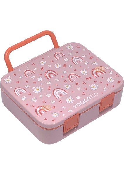 Bento 1000ML Lunchbox Yeni Koleksiyon Tek Katlı 3 Bölmeli Abs Plastik Çocuk Sefer Tası Yemek Kutusu