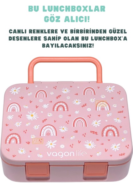 Bento 1000ML Lunchbox Yeni Koleksiyon Tek Katlı 3 Bölmeli Abs Plastik Çocuk Sefer Tası Yemek Kutusu fiyatları