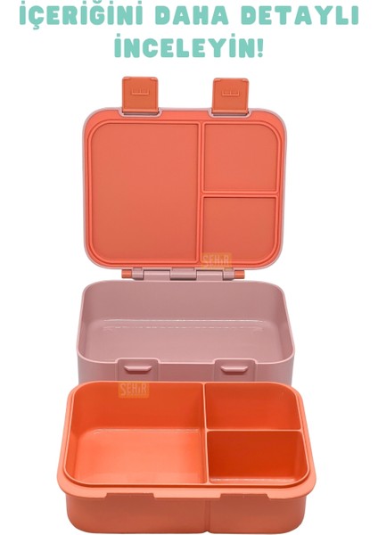 Bento 1000ML Lunchbox Yeni Koleksiyon Tek Katlı 3 Bölmeli Abs Plastik Çocuk Sefer Tası Yemek Kutusu fırsatları