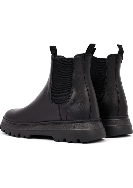 Erkek Siyah Deri Chelsea Bot 25WFD681218