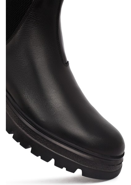 Erkek Siyah Deri Chelsea Bot 25WFD681218