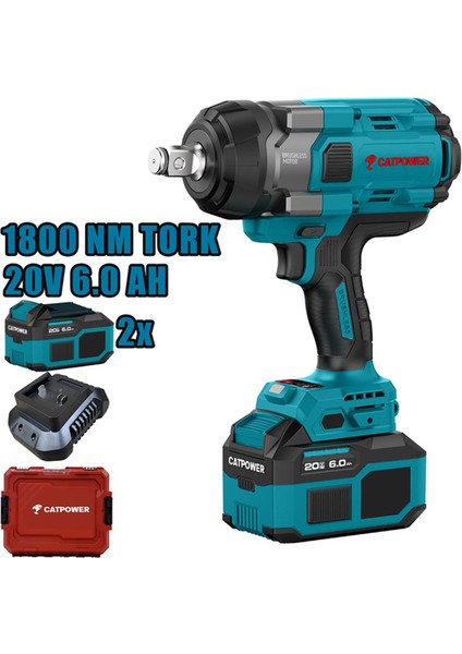 CAT4228 Kömürsüz Akülü Somun Sıkma 3/4'' 1800NM Li-Ion 20V 6.0AH