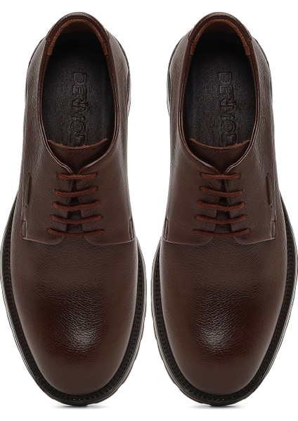 Erkek Kahverengi Bağcıklı Deri Casual Ayakkabı 25WFD7503FT