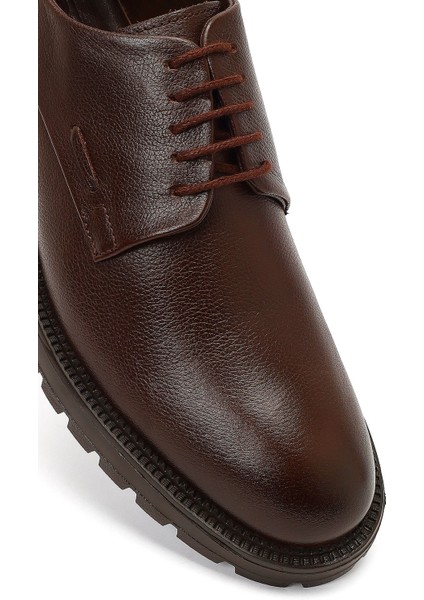 Erkek Kahverengi Bağcıklı Deri Casual Ayakkabı 25WFD7503FT