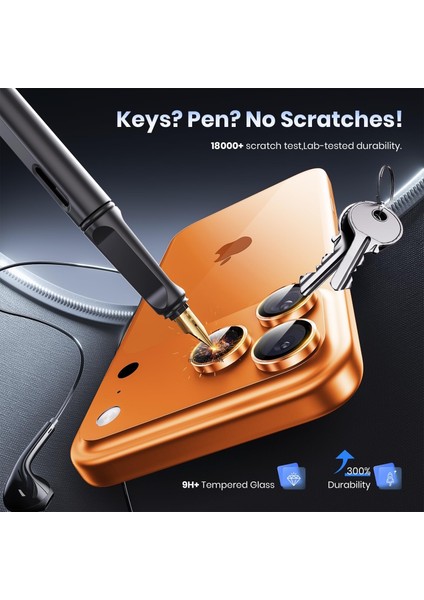 Apple iPhone 17 Pro & iPhone 17 Pro Max Kamera Koruma Lens Koruyucu Temperli Cam Uygulama Aparatlı indirimleri