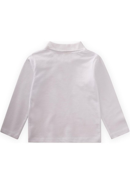 Uzun Kollu Polo Yaka T-Shırt 2-14 Yaş Kırık Beyaz fiyatları