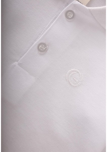 Uzun Kollu Polo Yaka T-Shırt 2-14 Yaş Kırık Beyaz modelleri