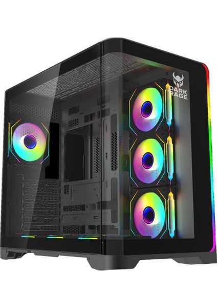 Rgb 7 Fanlı 7X120MM Kumanda + Tuş Rgb Kontrollü Gaming Akvaryum Kasa fiyatları